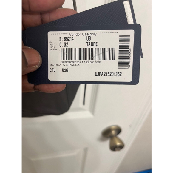 NWT Authentic Armani Jeans Leather Gray Crossbody Bag - Picture 8 of 12